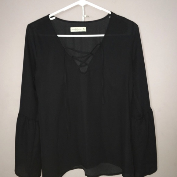 Black Blouse Shirt from Abercrombie and Fitch - Picture 1 of 2